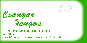 csongor hangos business card